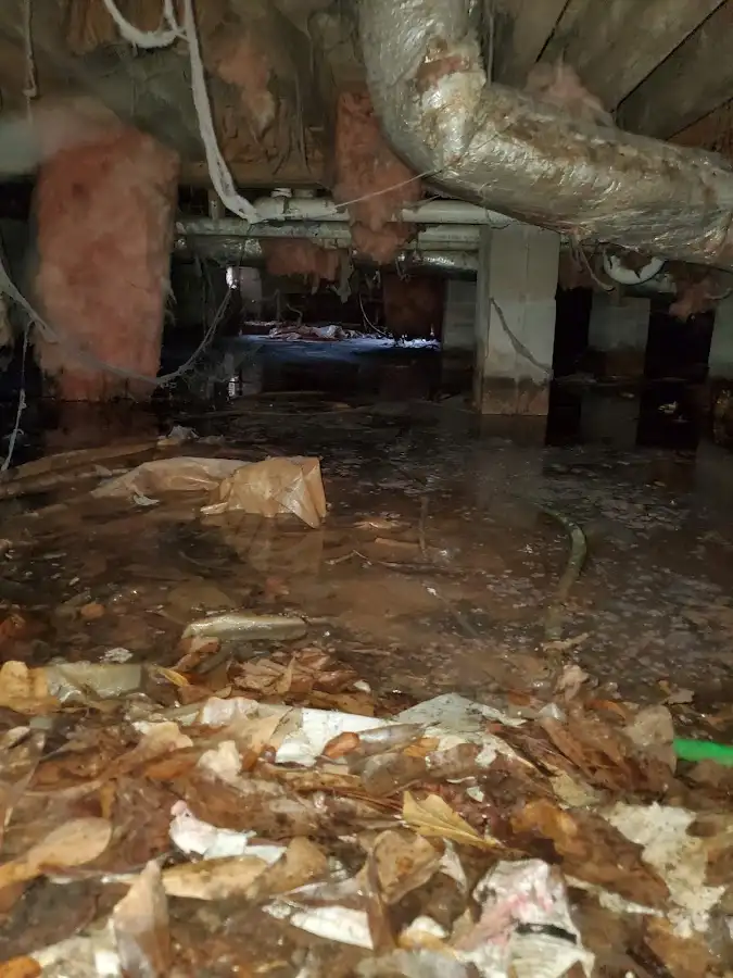 Crawl space flood assessment for Commercial Water Damage Restoration in North Salem