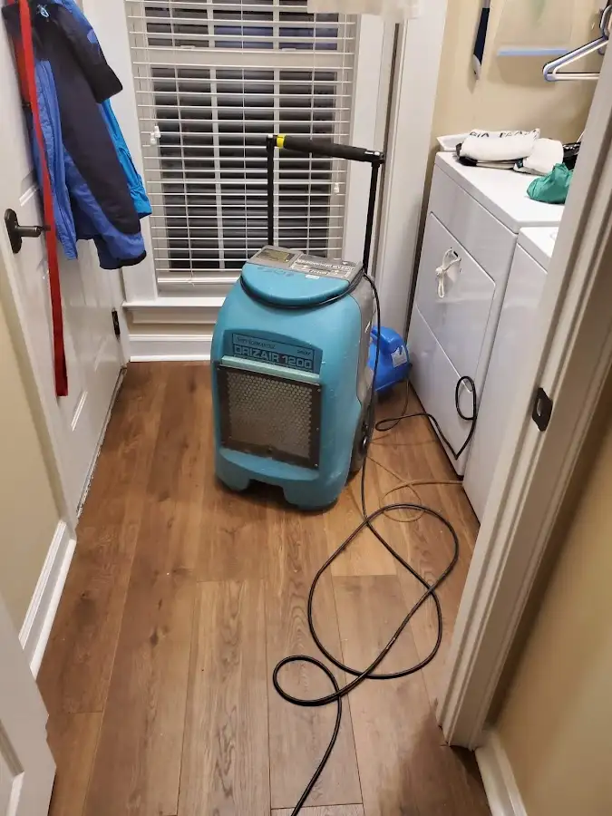 Commercial dehumidifier deployed for Flood Damage Cleanup in North Salem