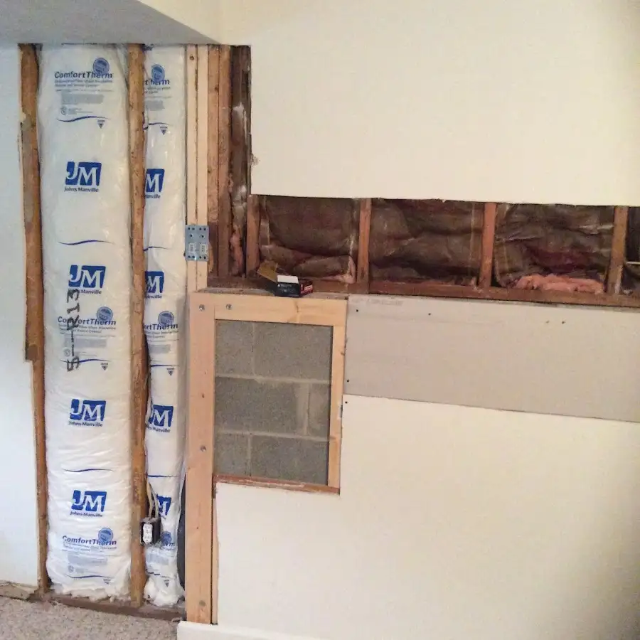 Wall insulation replacement during Contents Cleaning & Restoration in North Salem